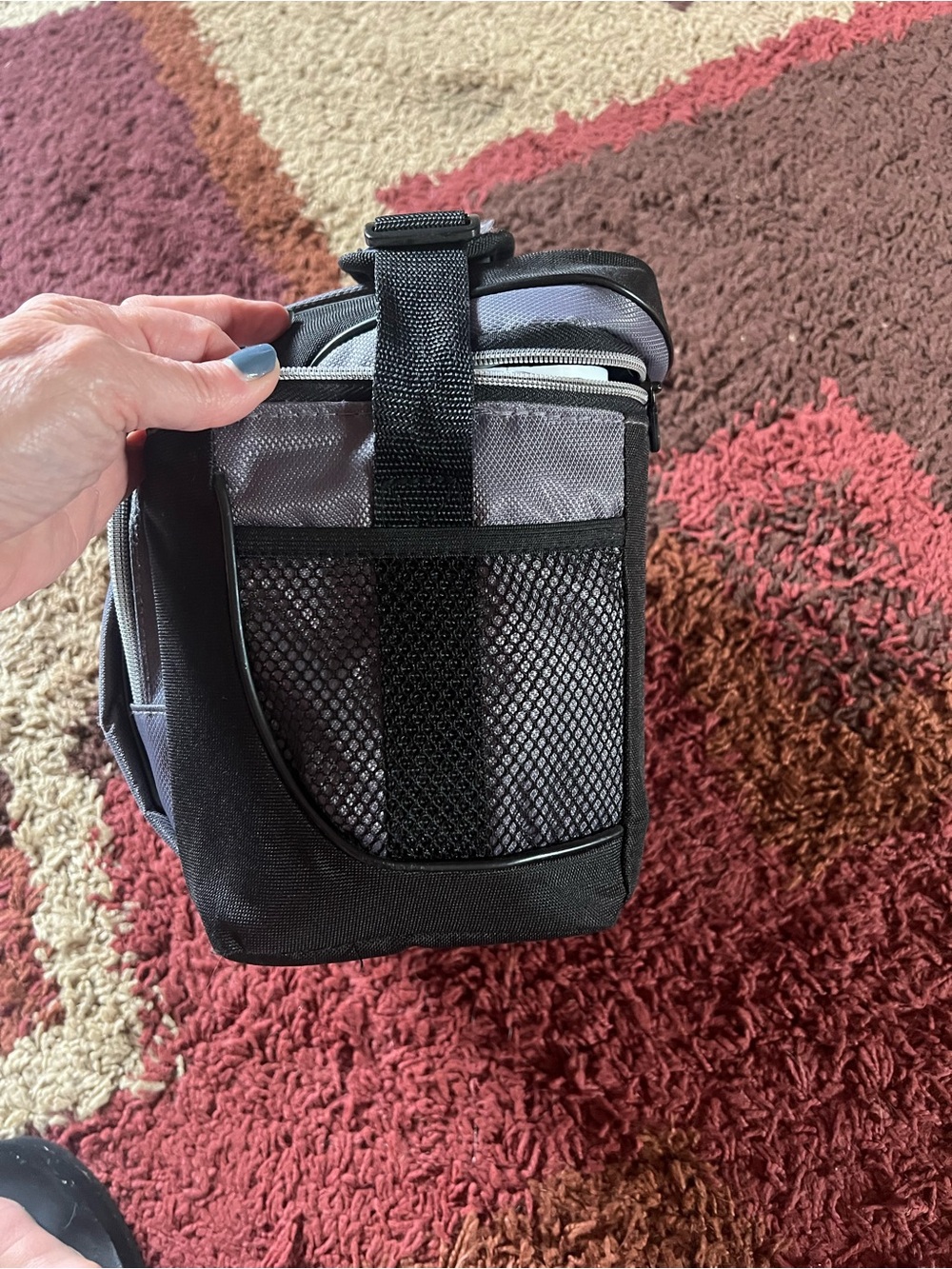 Coleman Black Gray Insulated Cooler Bag with Shoulder Strap - Picture 4 of 7